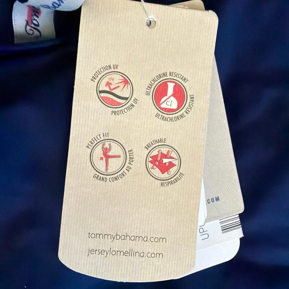 Tommy Bahama Navy Swimsuit - Picture 4 of 11